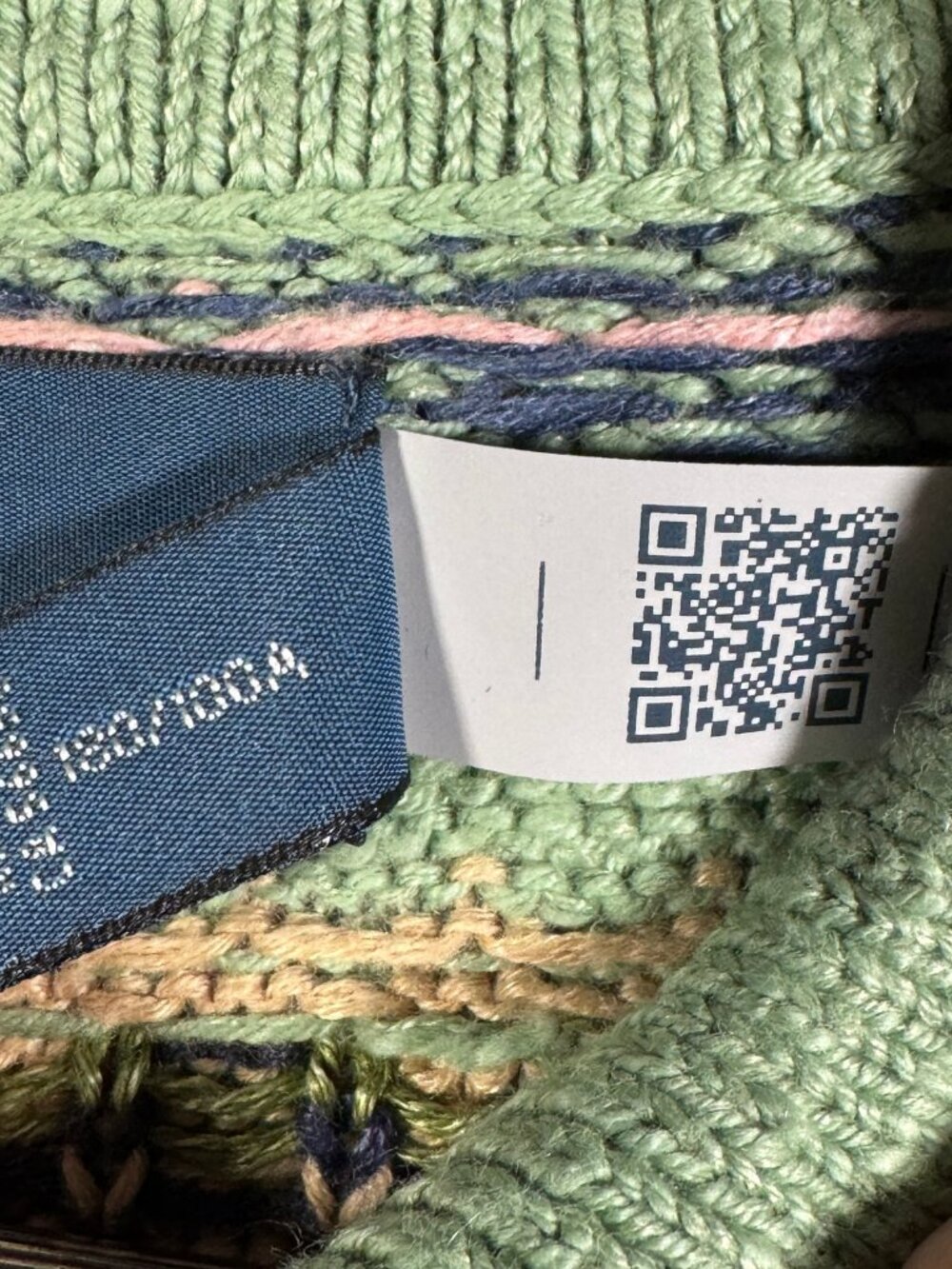 Polo Ralph Lauren Sweater Mens L Green Fair Isle Linen Cashmere Knit Shirt $468 - Picture 5 of 11